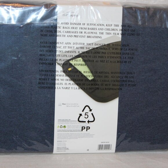 NEW Case Logic 15.6 Blue Laptop Sleeve - Picture 2 of 2